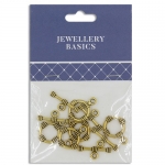 Toggle Clasp 15mm Boho Gold Pk 5